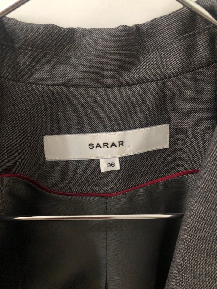 Gri Düğmeli Kadın Blazer Ceket - Görsel 2