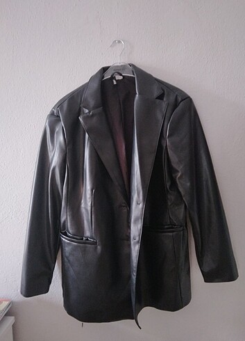hm blazer deri ceket