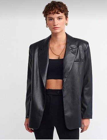 Dilvin deri blazer
