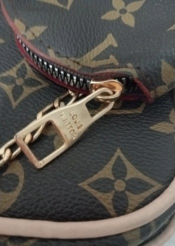 Kahverengi Deri Parisian Baskılı Kadın Çapraz Çanta - Görsel 12