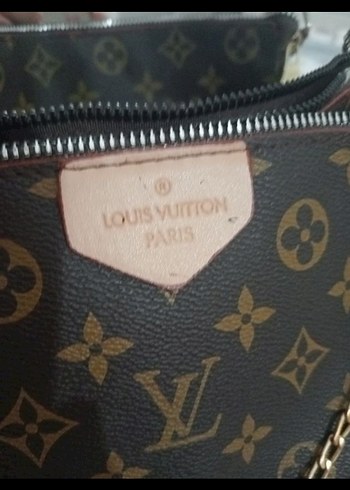 Kahverengi Deri Parisian Baskılı Kadın Çapraz Çanta - Görsel 3