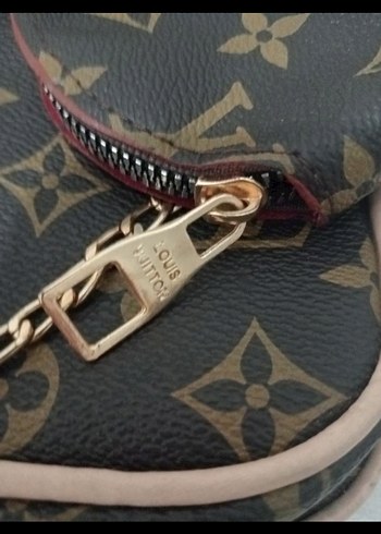 Kahverengi Deri Parisian Baskılı Kadın Çapraz Çanta - Görsel 4