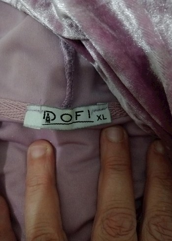 Kadın Pembe Kadife Kapüşonlu Sweatshirt - Görsel 6