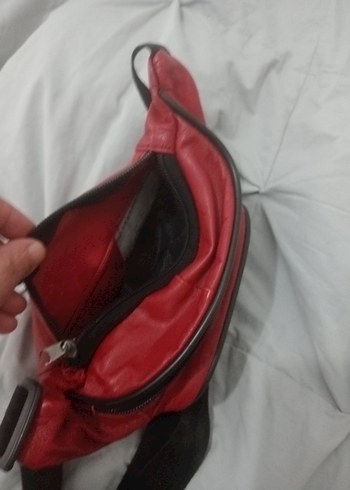 Kırmızı Fermuarlı Erkek Bel Çantası - Görsel 5