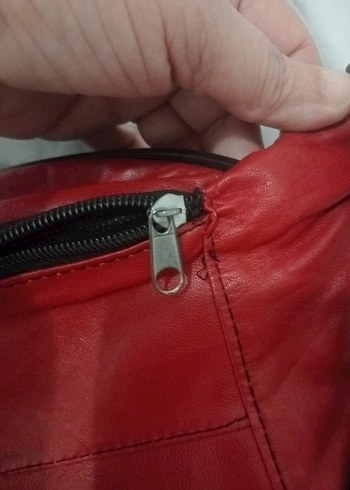 Kırmızı Fermuarlı Erkek Bel Çantası - Görsel 7