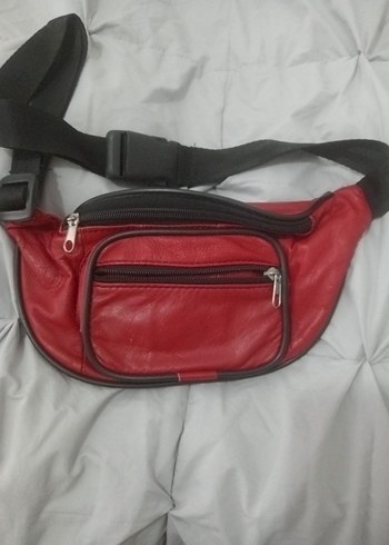 Kırmızı Fermuarlı Erkek Bel Çantası - Görsel 2