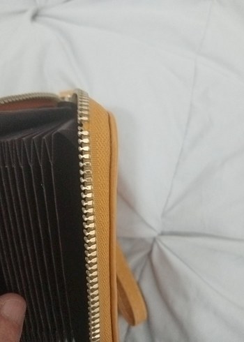 Bej Deri Kadın Clutch Cüzdan - Görsel 7