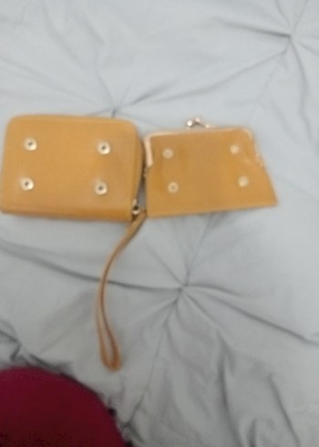 Bej Deri Kadın Clutch Cüzdan - Görsel 3