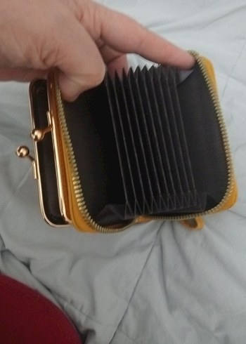 Bej Deri Kadın Clutch Cüzdan - Görsel 6