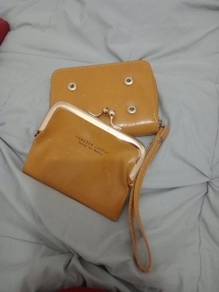 Bej Deri Kadın Clutch Cüzdan - Görsel 4