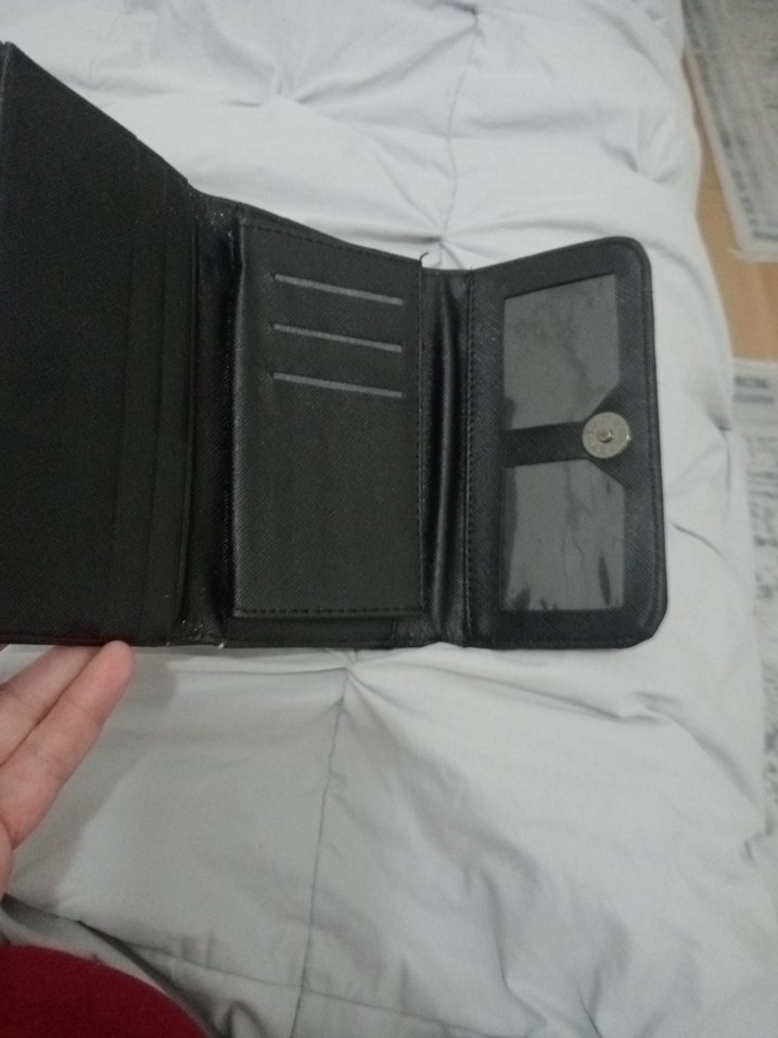 Siyah Kadın Cüzdanı Velcro Kapamalı - Görsel 3