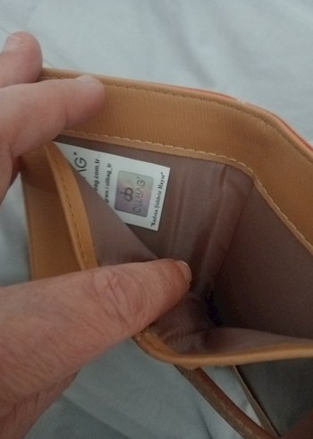 orijinal cüzdan Turuncu Deri Kadın Cüzdanı - Görsel 4