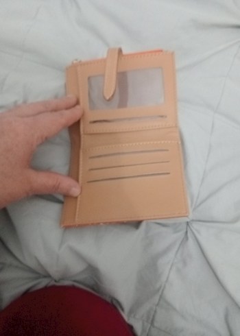 orijinal cüzdan Turuncu Deri Kadın Cüzdanı - Görsel 7