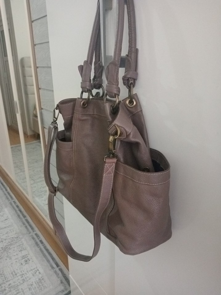 hakiki Deri orjinal Kadın Çanta, - Görsel 3