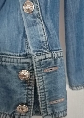 Philipp Plein Açık Mavi Taşlı Kurukafa İşlemeli Denim Gömlek - Görsel 3