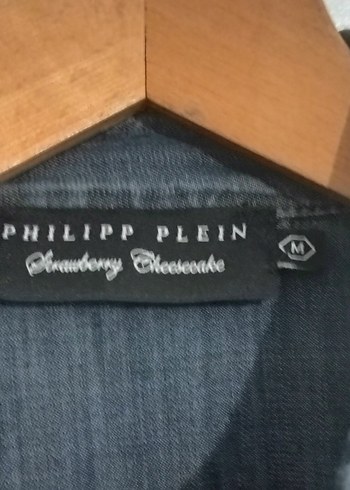 Philipp Plein Açık Mavi Taşlı Kurukafa İşlemeli Denim Gömlek - Görsel 5