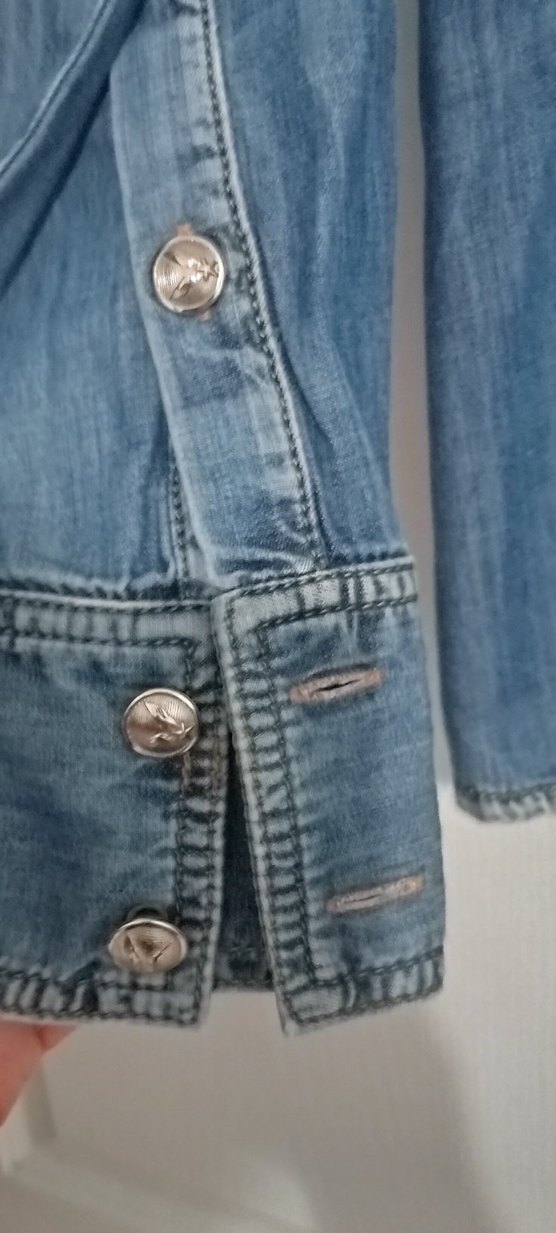 Philipp Plein Açık Mavi Taşlı Kurukafa İşlemeli Denim Gömlek - Görsel 3