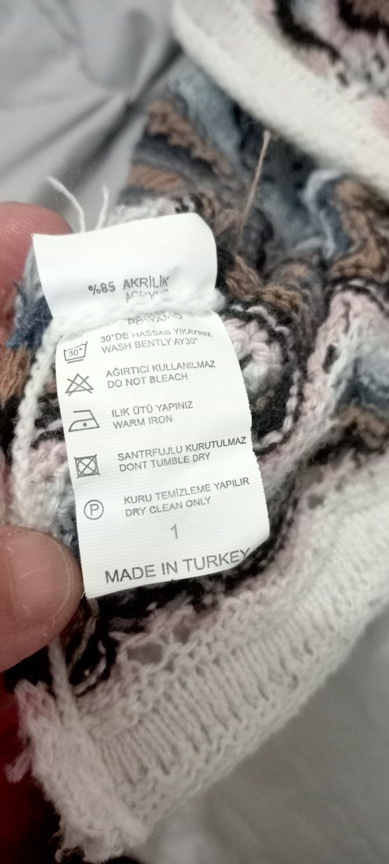 Bohem Çok Renkli Örgü Kadın Kazak - Görsel 5