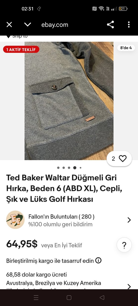 Gri Düğmeli Erkek Midi Ceket - Görsel 4