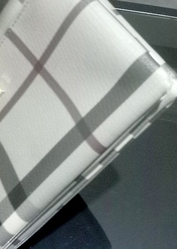 Ekose Desenli Fermuarlı Kadın Portföy Çanta - Görsel 4