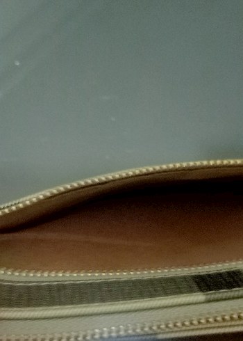 Ekose Desenli Fermuarlı Kadın Portföy Çanta - Görsel 8