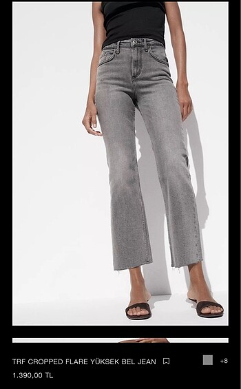 Zara cropped jean yüksek bel