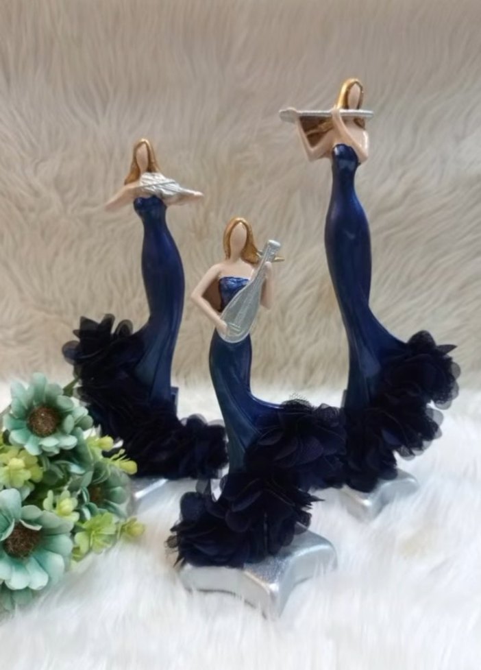 Bordo Renkli Müzisyen Figürleri Seti - Görsel 3