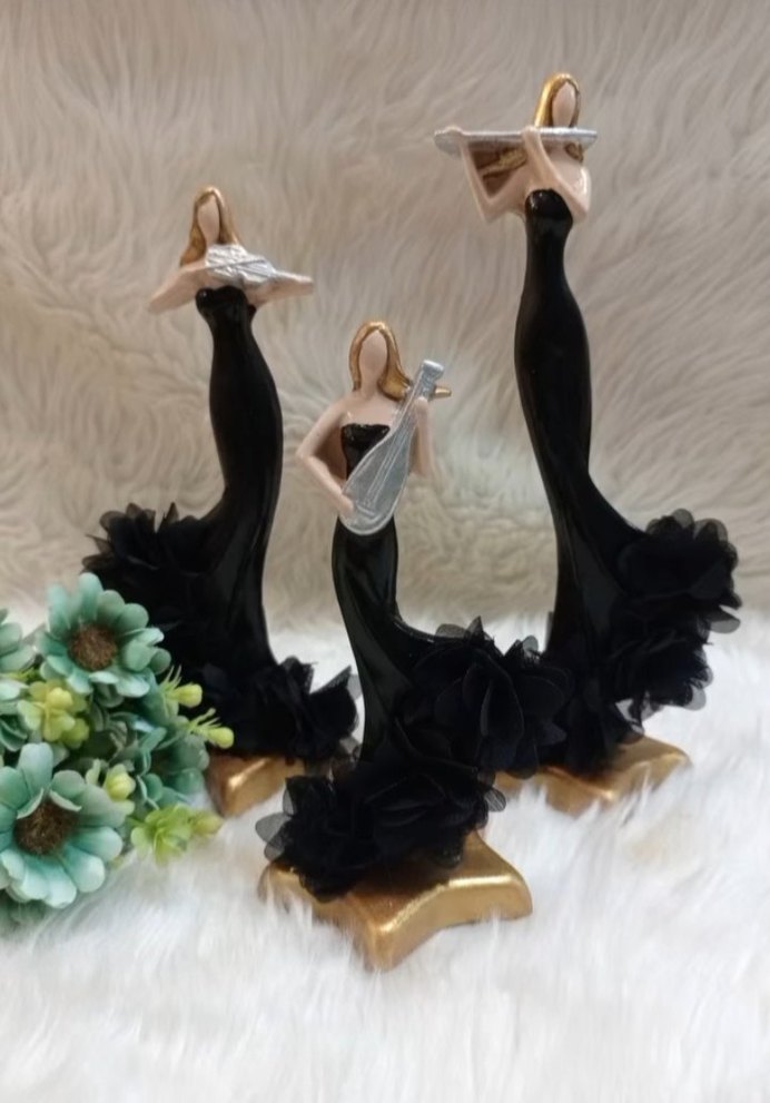 Bordo Renkli Müzisyen Figürleri Seti - Görsel 4