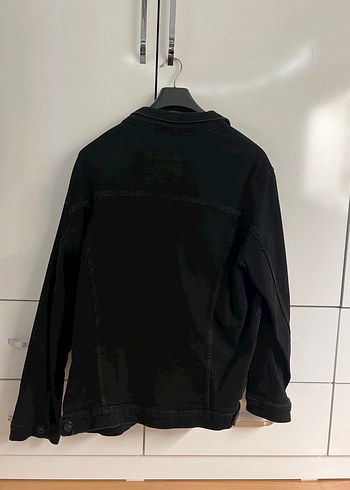 xxl Beden Siyah Düğmeli Kadın Denim Ceket