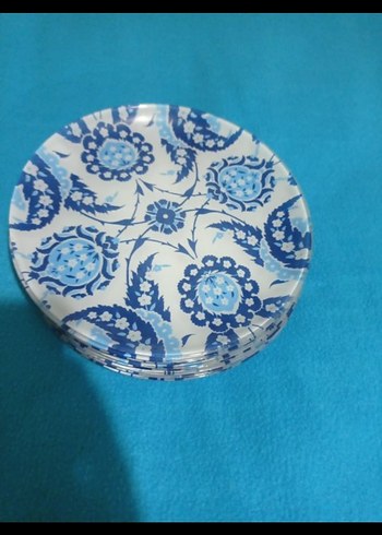  Beden mavi Renk paşabahçe 8 adet pasta tabağı