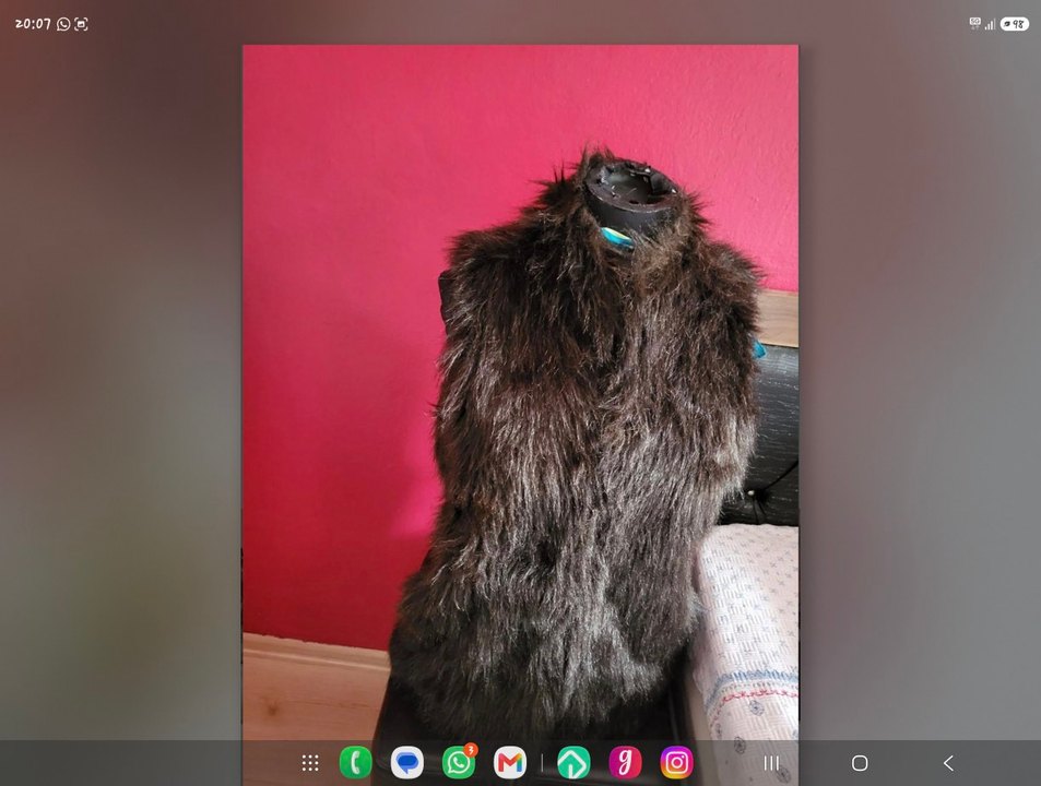 Koyu Kahverengi Peluş Kolsuz Yelek — görsel 7/9