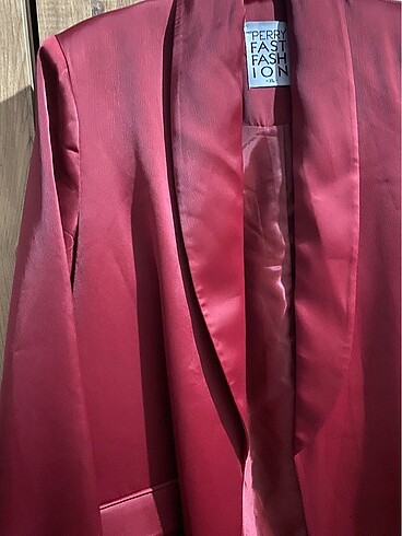 Diğer Bordo saten ceket