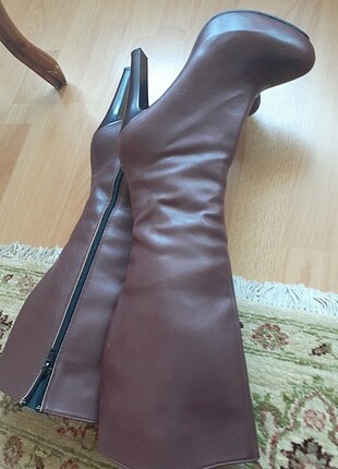 37 Beden bordo Renk SHOES AND MORE MARKA 38 NO DERI CIZME