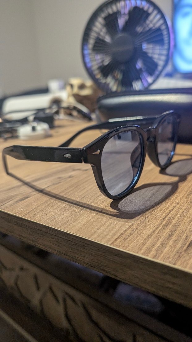 Moscot Rayban tipi gözlük Mavi lens Şeffaf çerçve Uv400 korumalı - Görsel 3