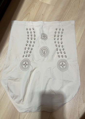 Beyaz Midi Bohem Kadın Külot korse - Görsel 2