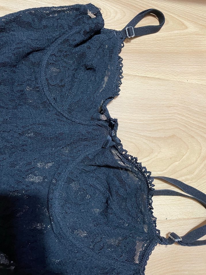 Siyah Dantel Gothic Midi Bodysuit - Görsel 3