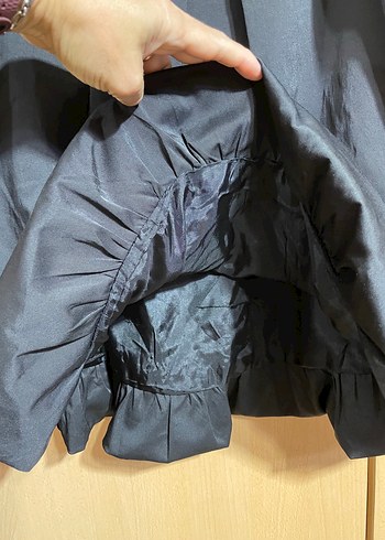 Siyah Straplez Pilili Midi Abiye Elbise - Görsel 2