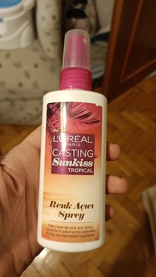 Loreal renk açıcı saç spreyi sun kiss & palero hediyeli