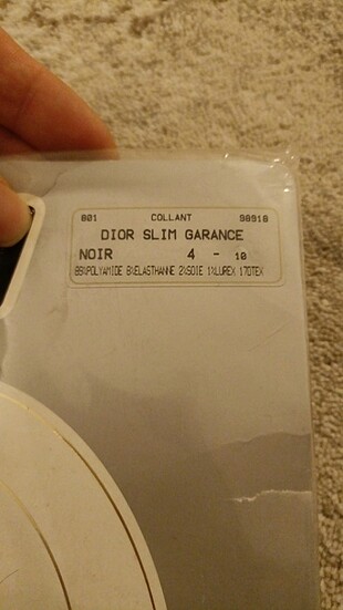 Dior Cristian Dior siyah naylon çorap