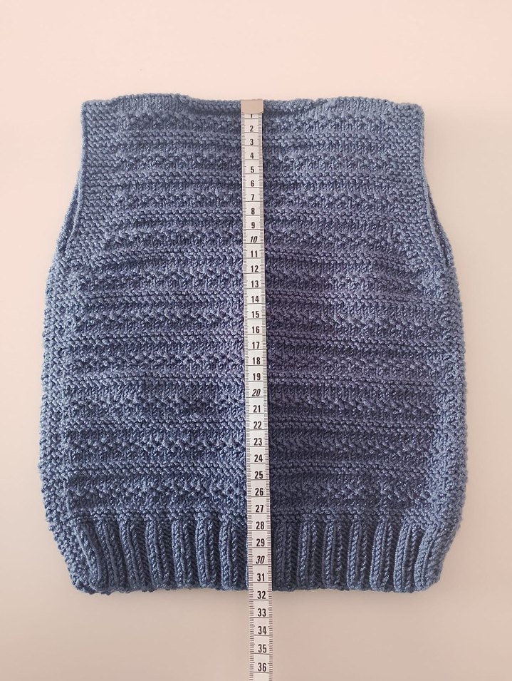 Erkek bebek örgü Yelek 6/12 ay - Görsel 2