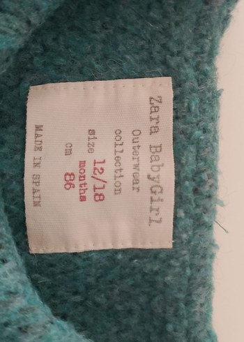 Çıt çıtlı Turkuaz bebek  Kabanı zara 12/18ay - Görsel 5