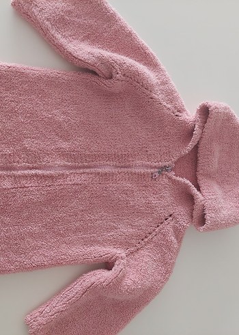 kız bebek örgü fermuarlı hırka 12/24 ay - Görsel 3