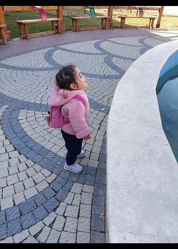 kız bebek örgü fermuarlı hırka 12/24 ay - Görsel 2