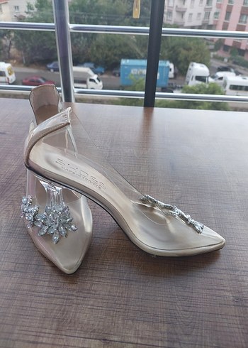 Cam Topuklu Kadın Abiye Ayakkabı - Görsel 2