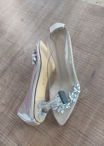 Cam Topuklu Kadın Abiye Ayakkabı - Görsel 4