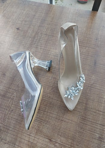 Cam Topuklu Kadın Abiye Ayakkabı - Görsel 3