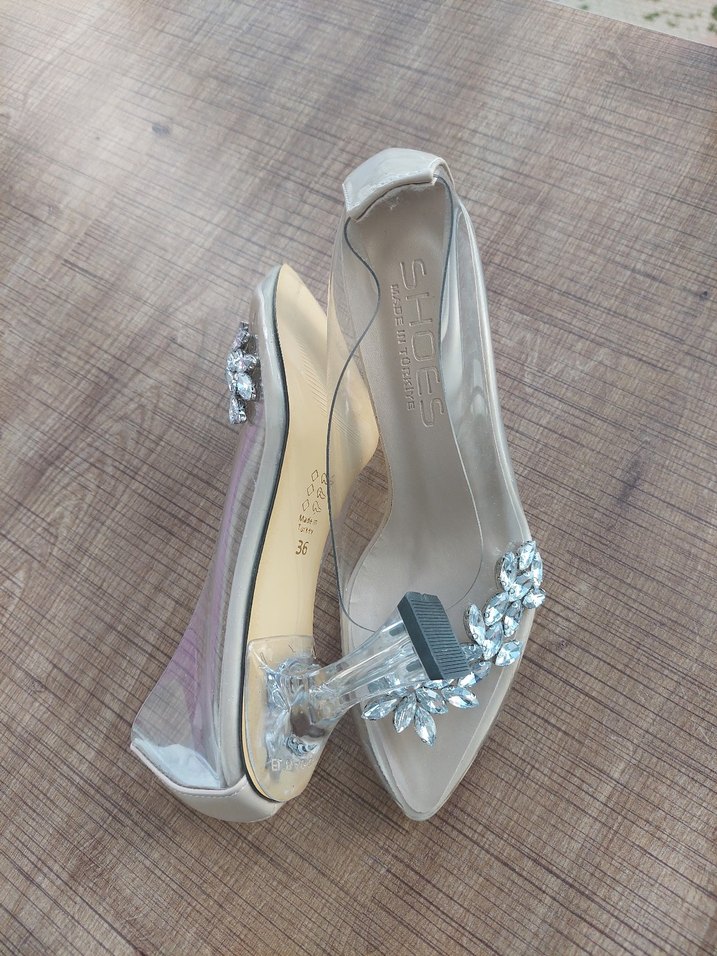 Cam Topuklu Kadın Abiye Ayakkabı - Görsel 4