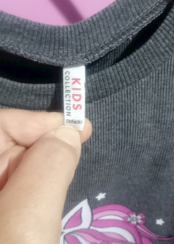 Defacto Kız Çocuk Gri Uzun Kollu Sweatshirt