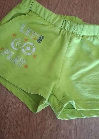 Yeşil Düz Kesim Kız Çocuk Şortu - Görsel 2