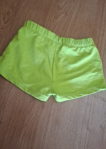 Yeşil Düz Kesim Kız Çocuk Şortu - Görsel 4